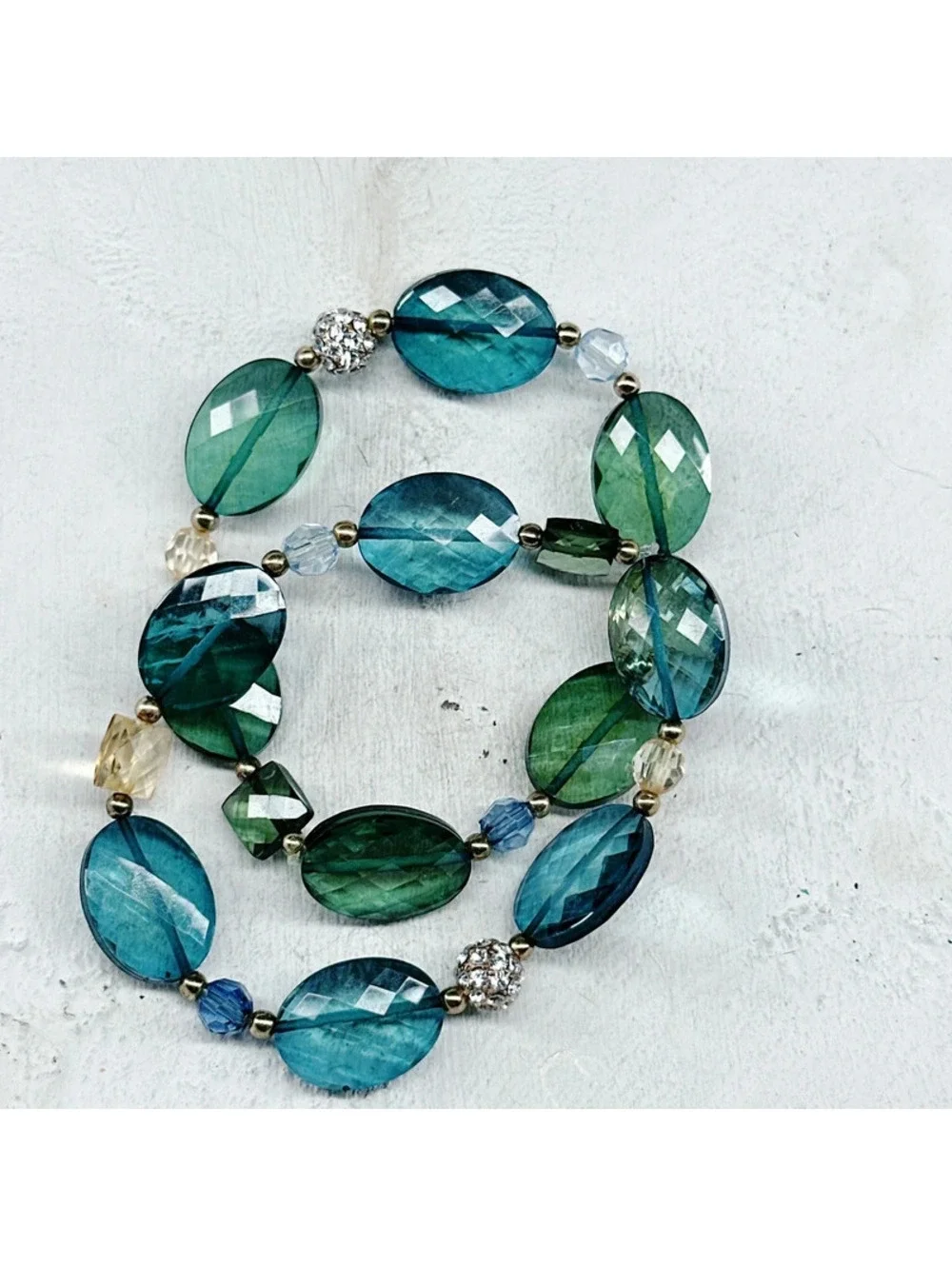 354u. Green Plastic Bracelets
